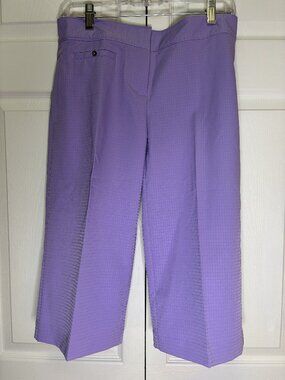 NWT Izod XFG Cool-FX Golf Capri Pants Women's Size 4 Purple Stretch Performance